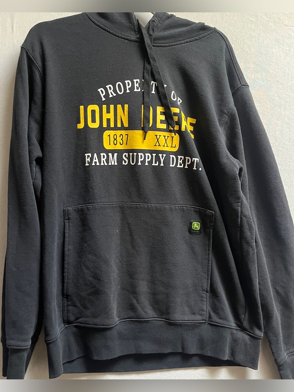 John Deere Farm Supply Dept Graphic Fleece Pullover Hoodie M